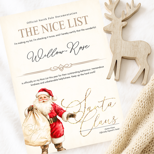 NICE LIST CERTIFICATE