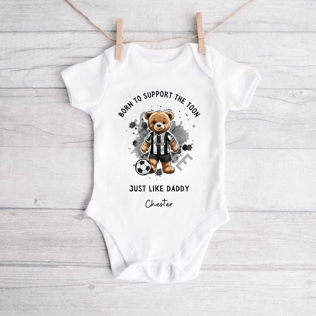 BORN TO SUPPORT NUFC BABY VEST