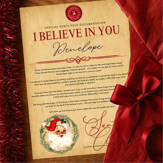 TRADITIONAL I BELIEVE IN YOU LETTER