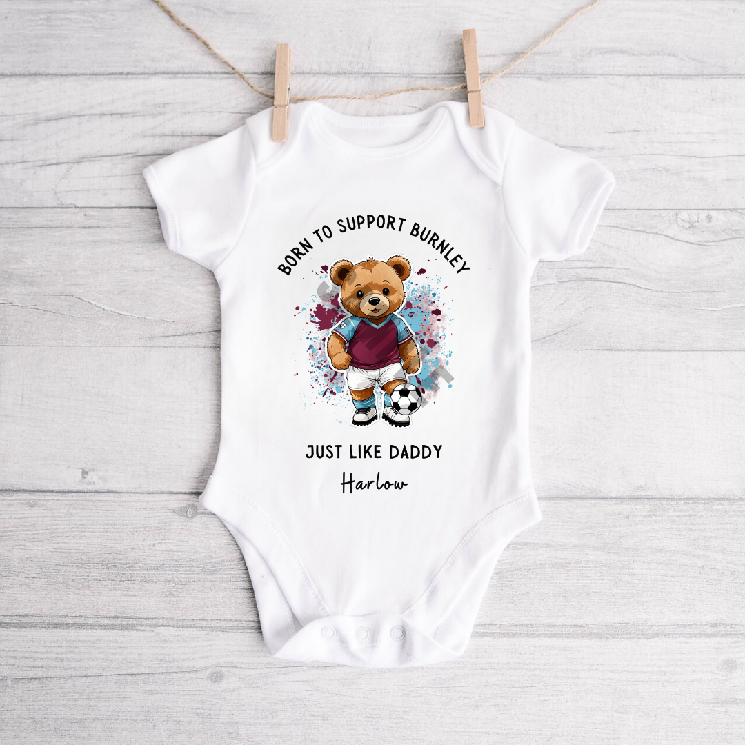 BORN TO SUPPORT BURNLEY BABY VEST