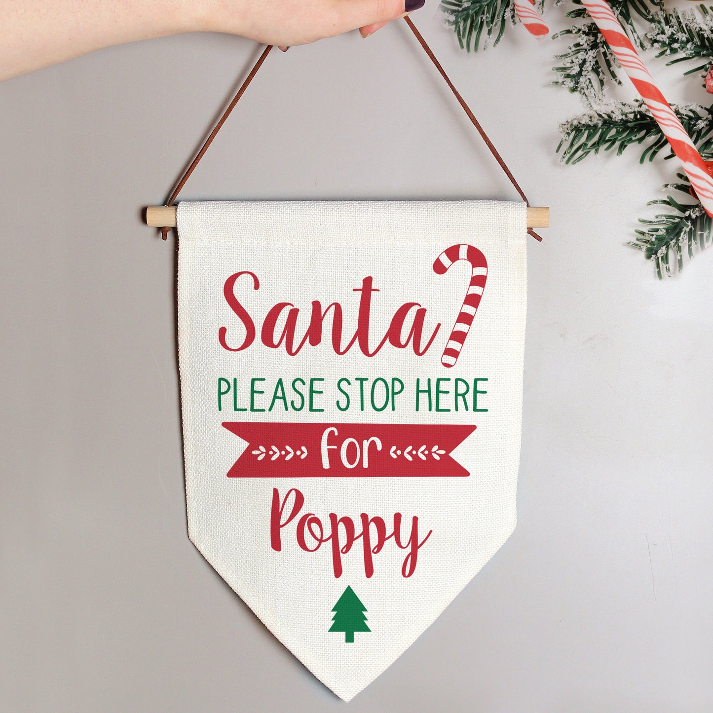 SANTA STOP HERE BANNER