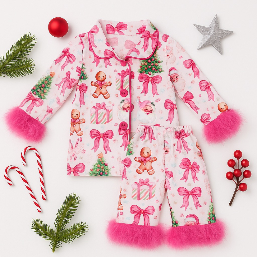 PINK FLUFFY CHRISTMAS PJS