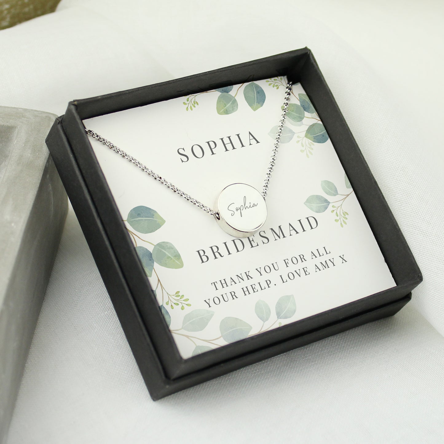 BOTANICAL SILVER NECKLACE & BOX
