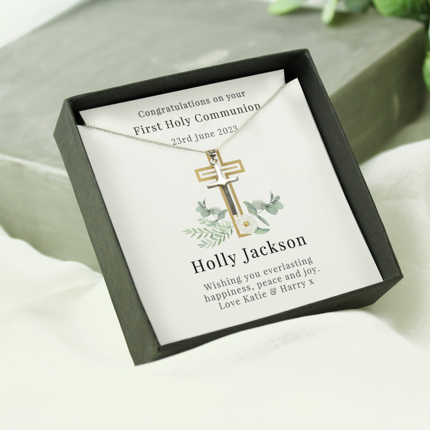 SENTIMENT CROSS NECKLACE