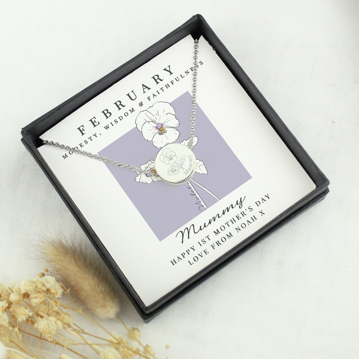 FEBRUARY FLOWER NECKLACE