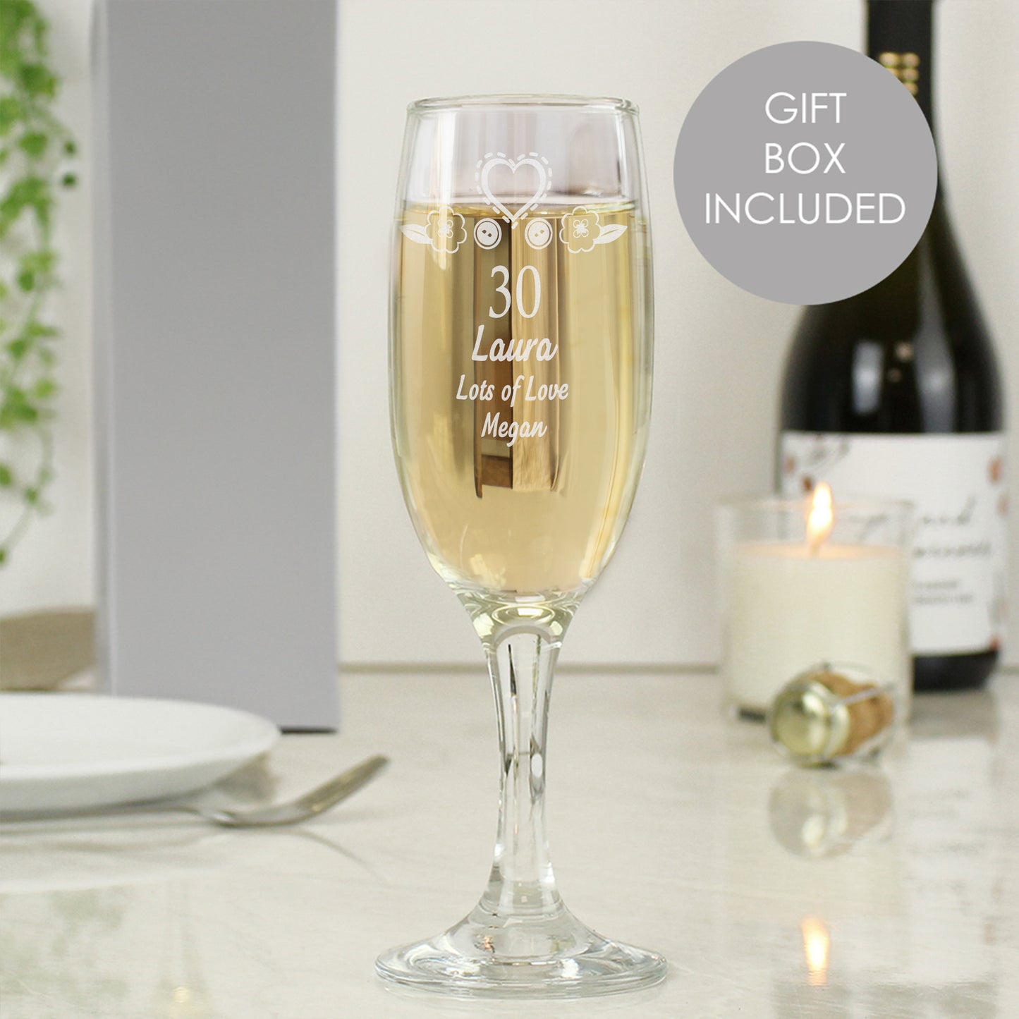 BIRTHDAY CHAMPAGNE FLUTE
