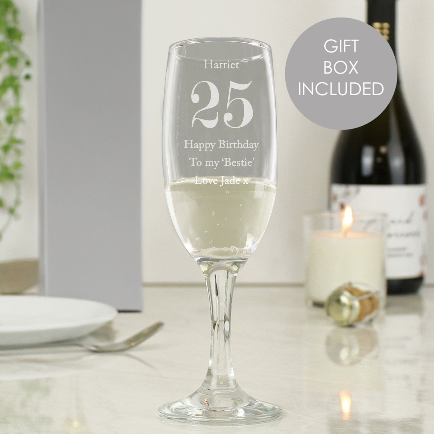 BIRTHDAY CHAMPAGNE FLUTE