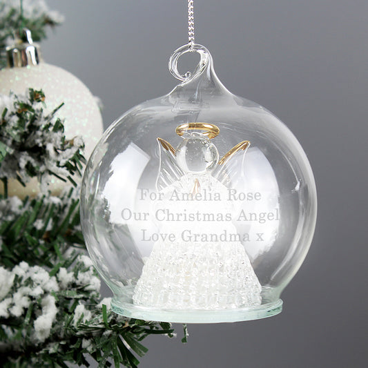 ANGEL LED GLASS BAUBLE
