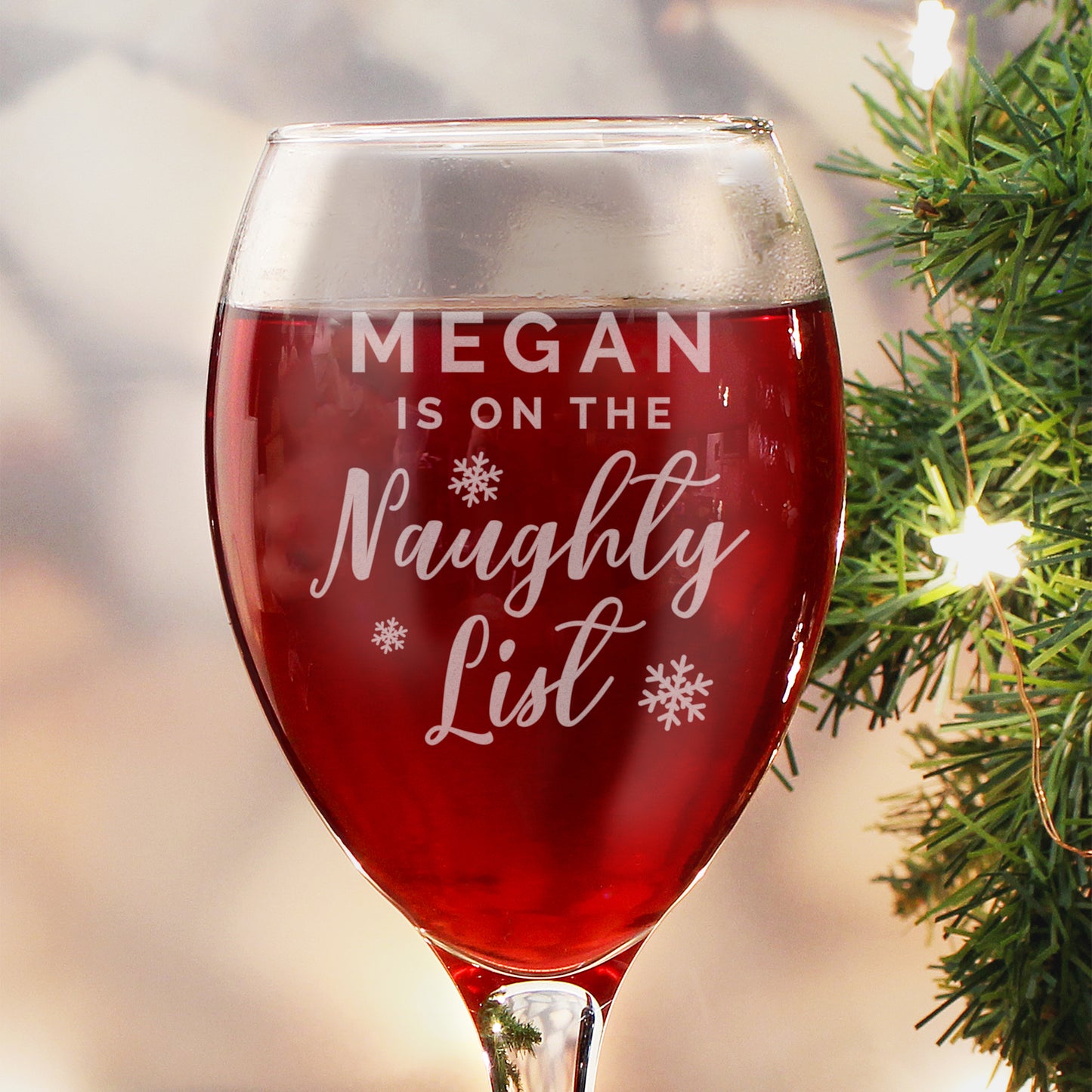CHRISTMAS WINE GLASS