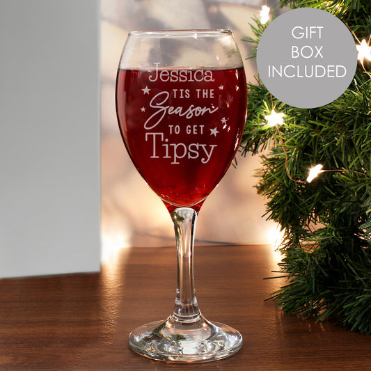 CHRISTMAS WINE GLASS