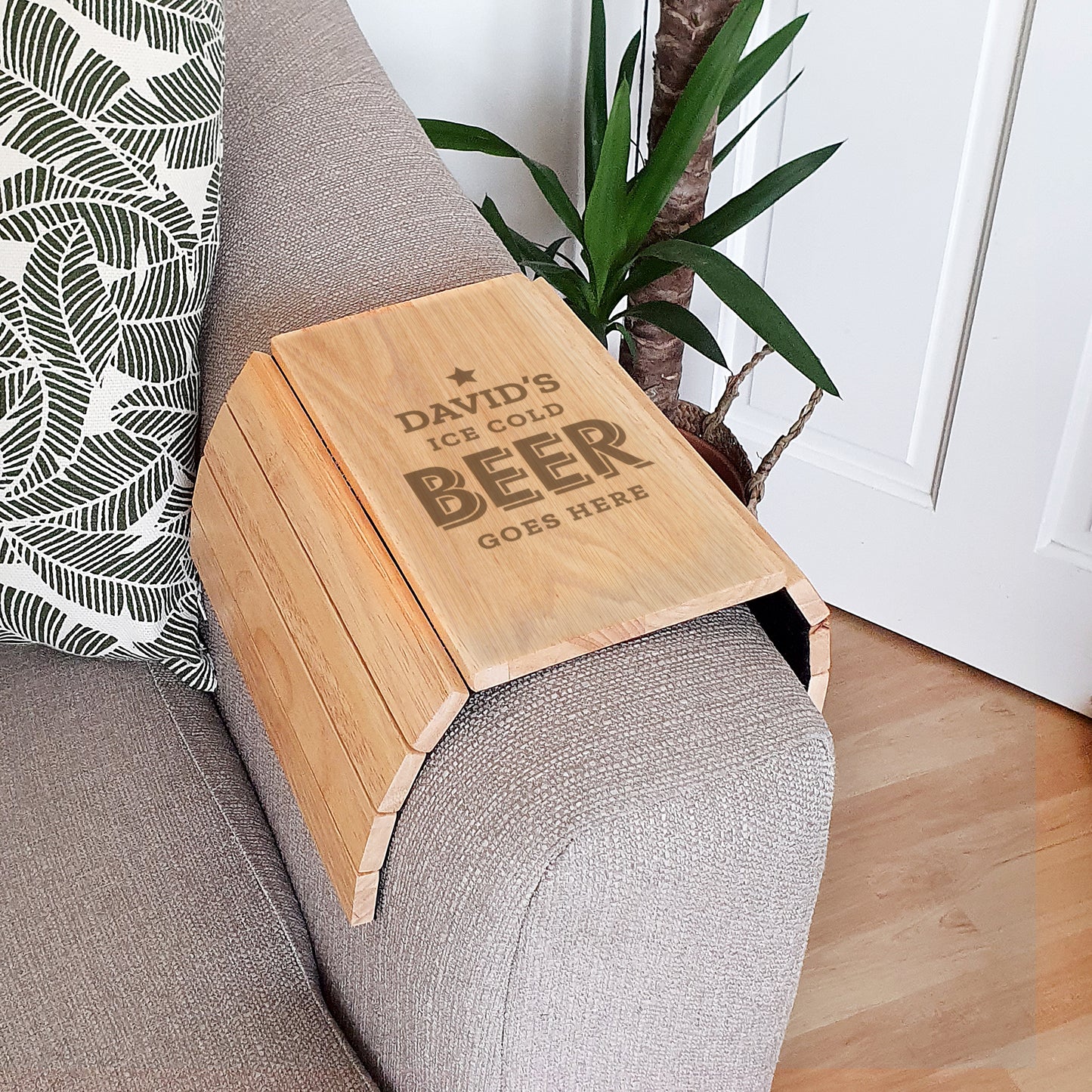 BEER GOES HERE SOFA TRAY