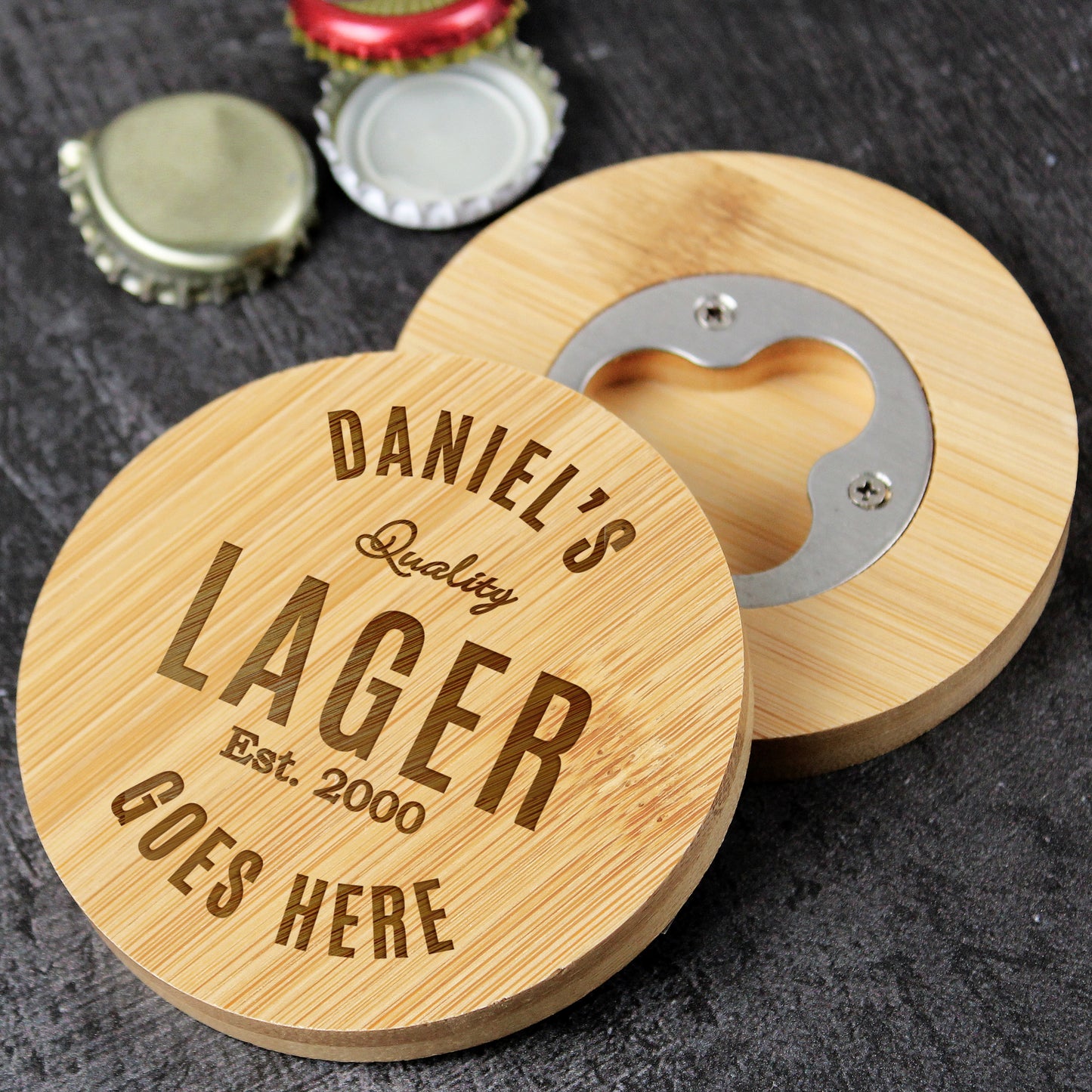 BAMBOO BOTTLE OPENER COASTER