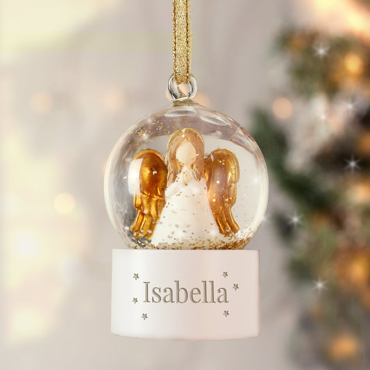 ANGEL SNOW GLOBE TREE DECORATION