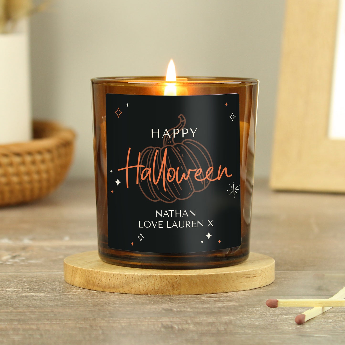 PERSONALISED PUMPKIN CANDLE