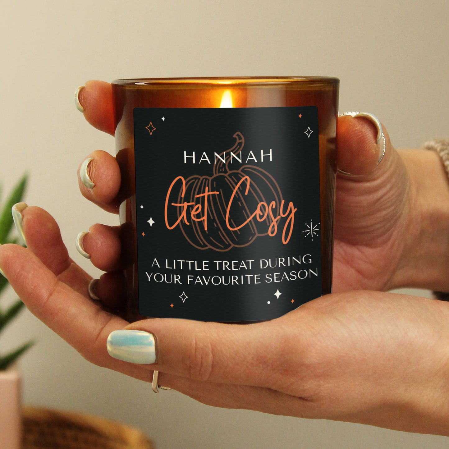PERSONALISED PUMPKIN CANDLE