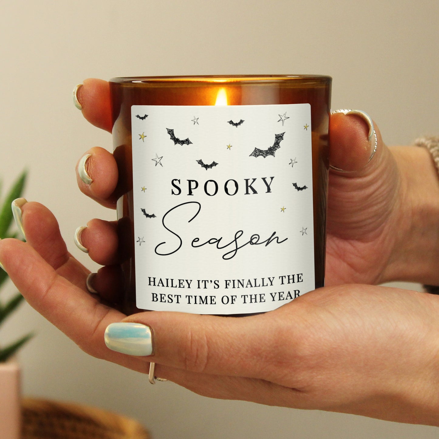 PERSONALISED SPOOKY CANDLE