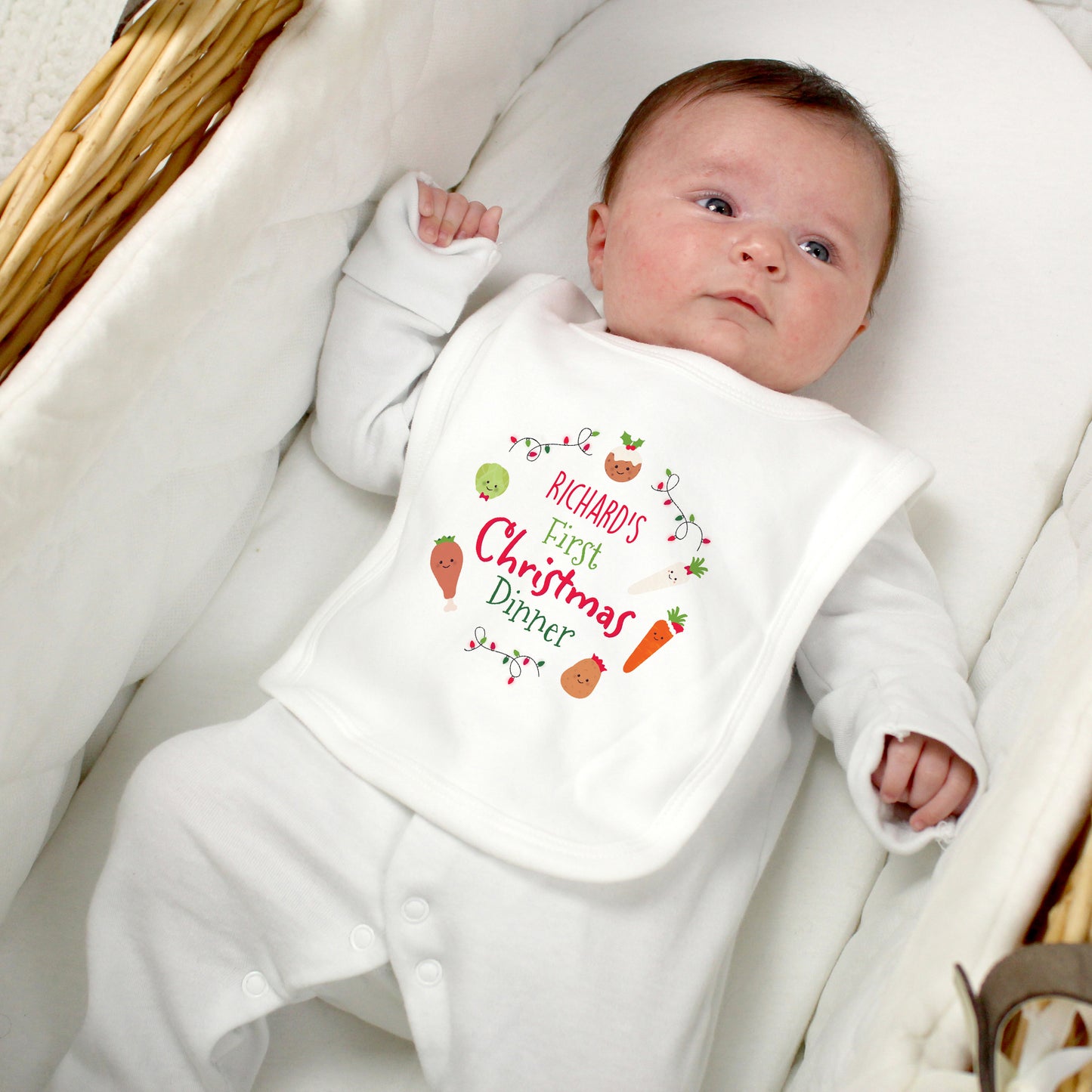 FIRST CHRISTMAS DINNER BIB