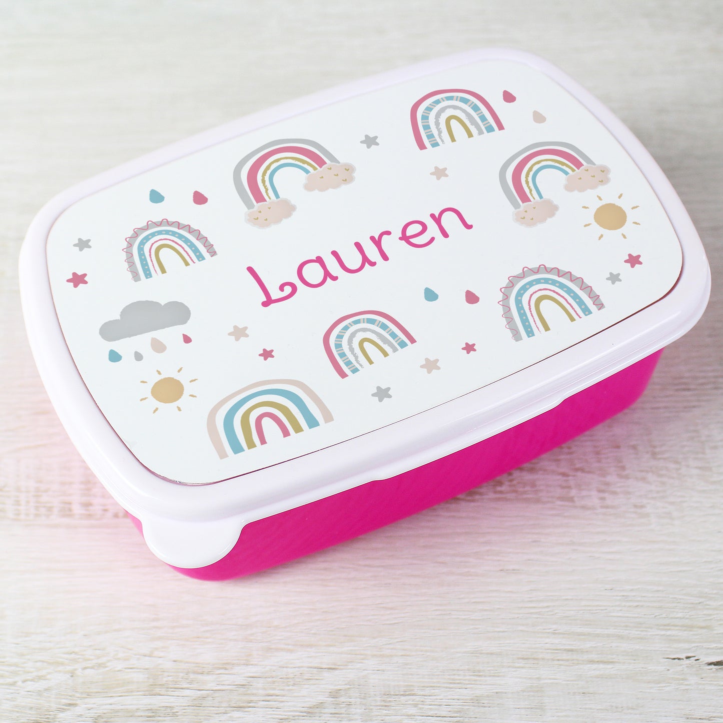 PINK RAINBOW LUNCH BOX