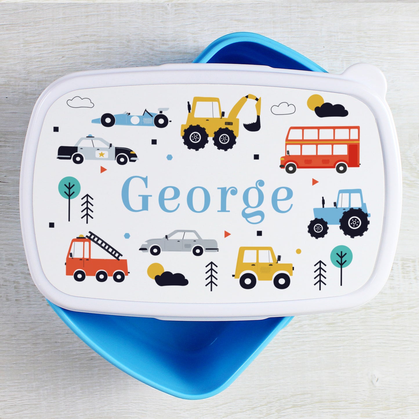 BLUE CARS LUNCH BOX