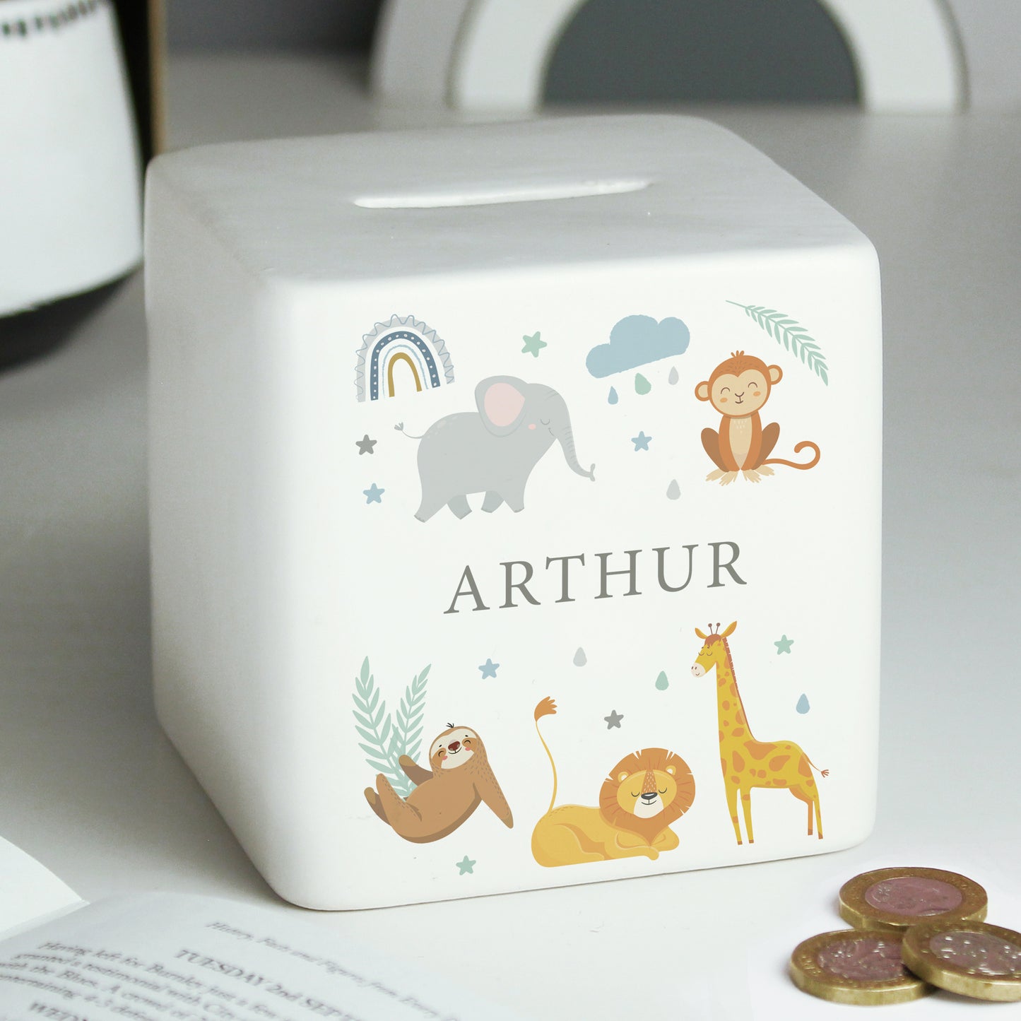 SAFARI ANIMALS MONEY BOX