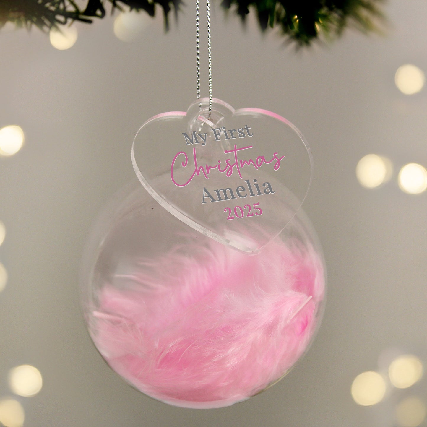 PINK 1ST CHRISTMAS BAUBLE