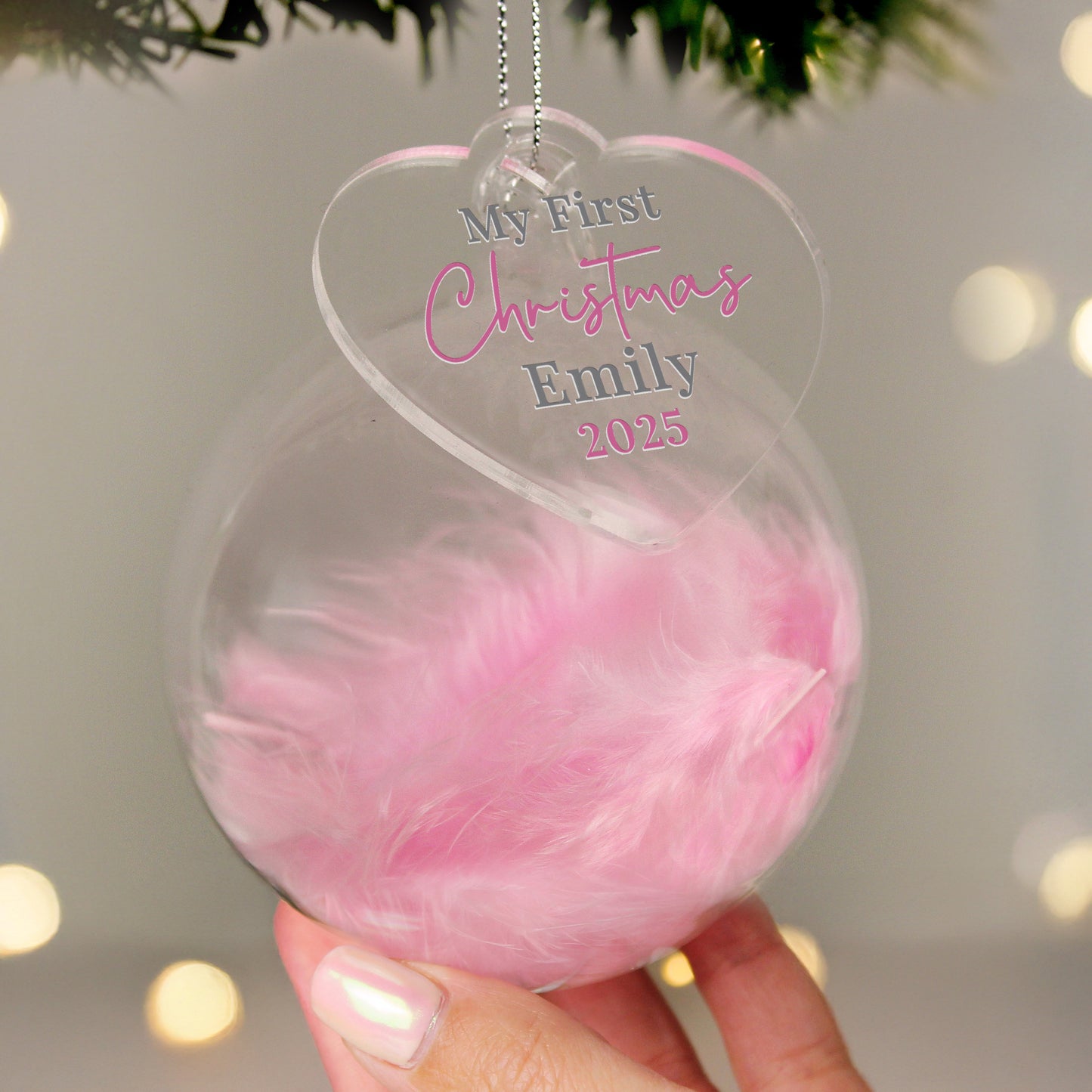 PINK 1ST CHRISTMAS BAUBLE