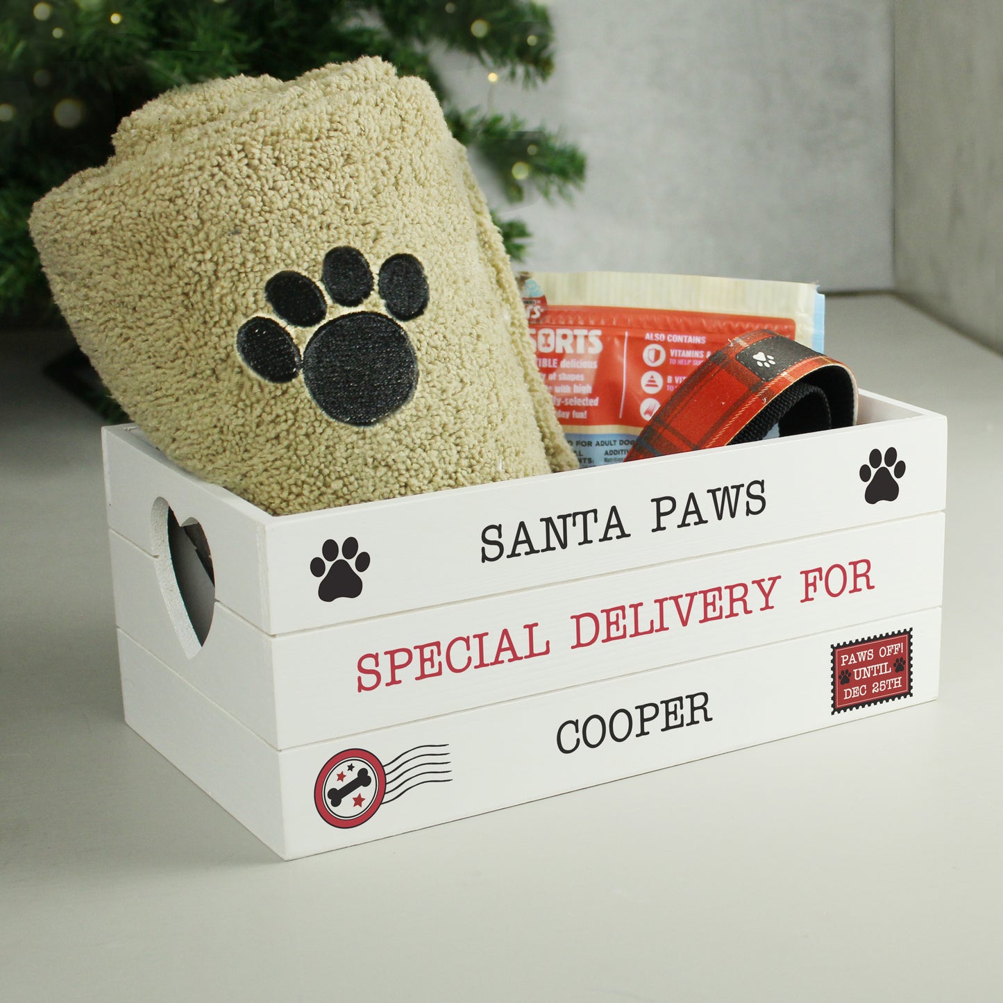 SANTA PAWS CHRISTMAS CRATE