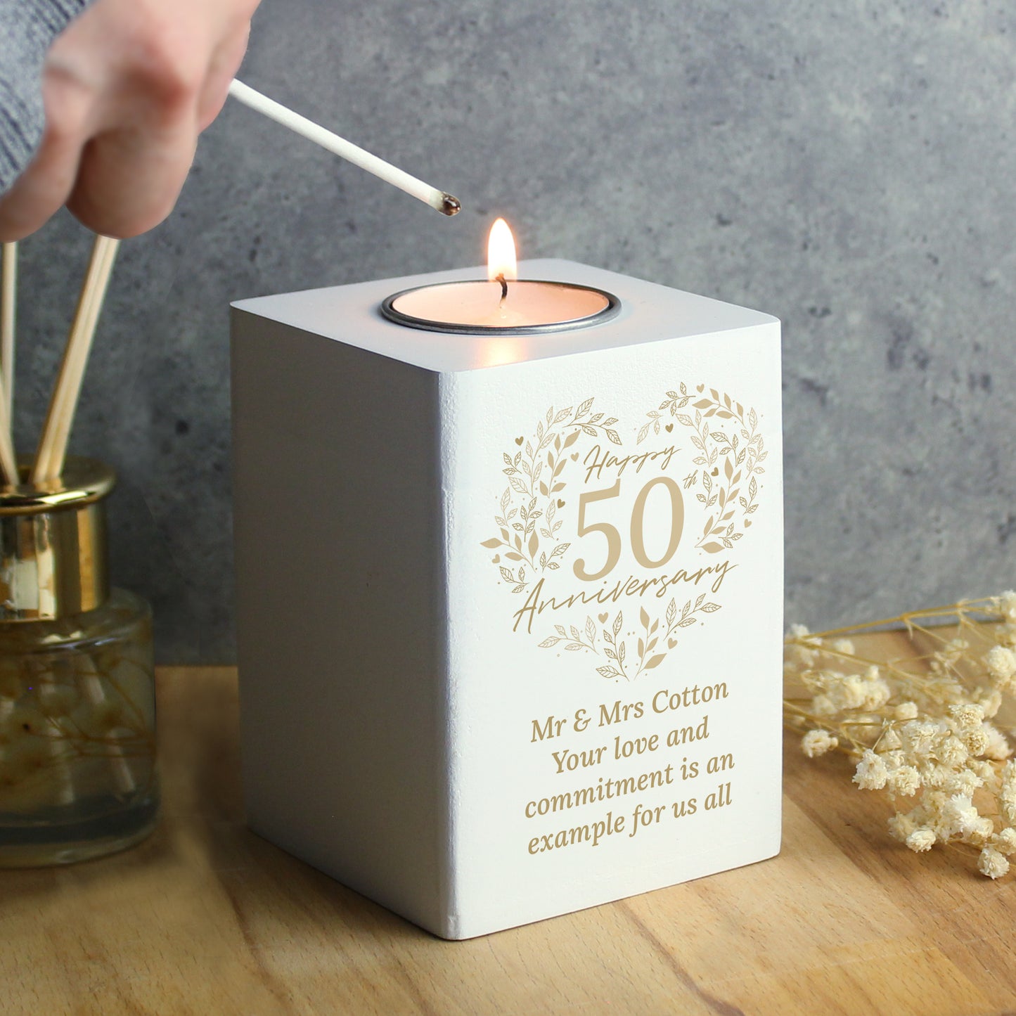 50TH GOLDEN ANNIVERSARY TEA LIGHT HOLDER