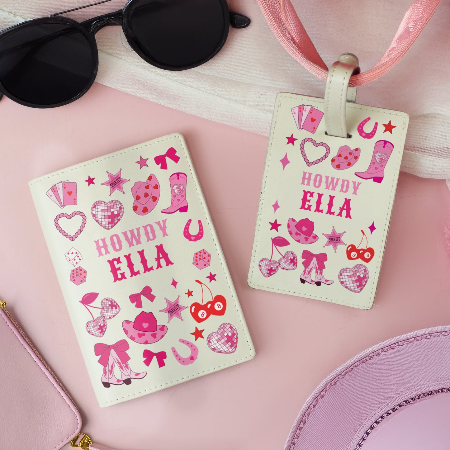COWGIRL HOLDER & LUGGAGE TAG