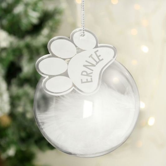 MEMORIAL PAW PRINT BAUBLE