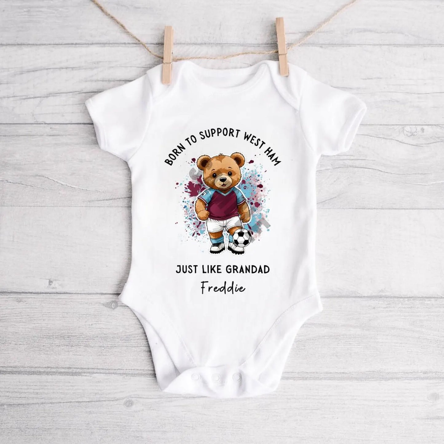 BORN TO SUPPORT WEST HAM BABY VEST