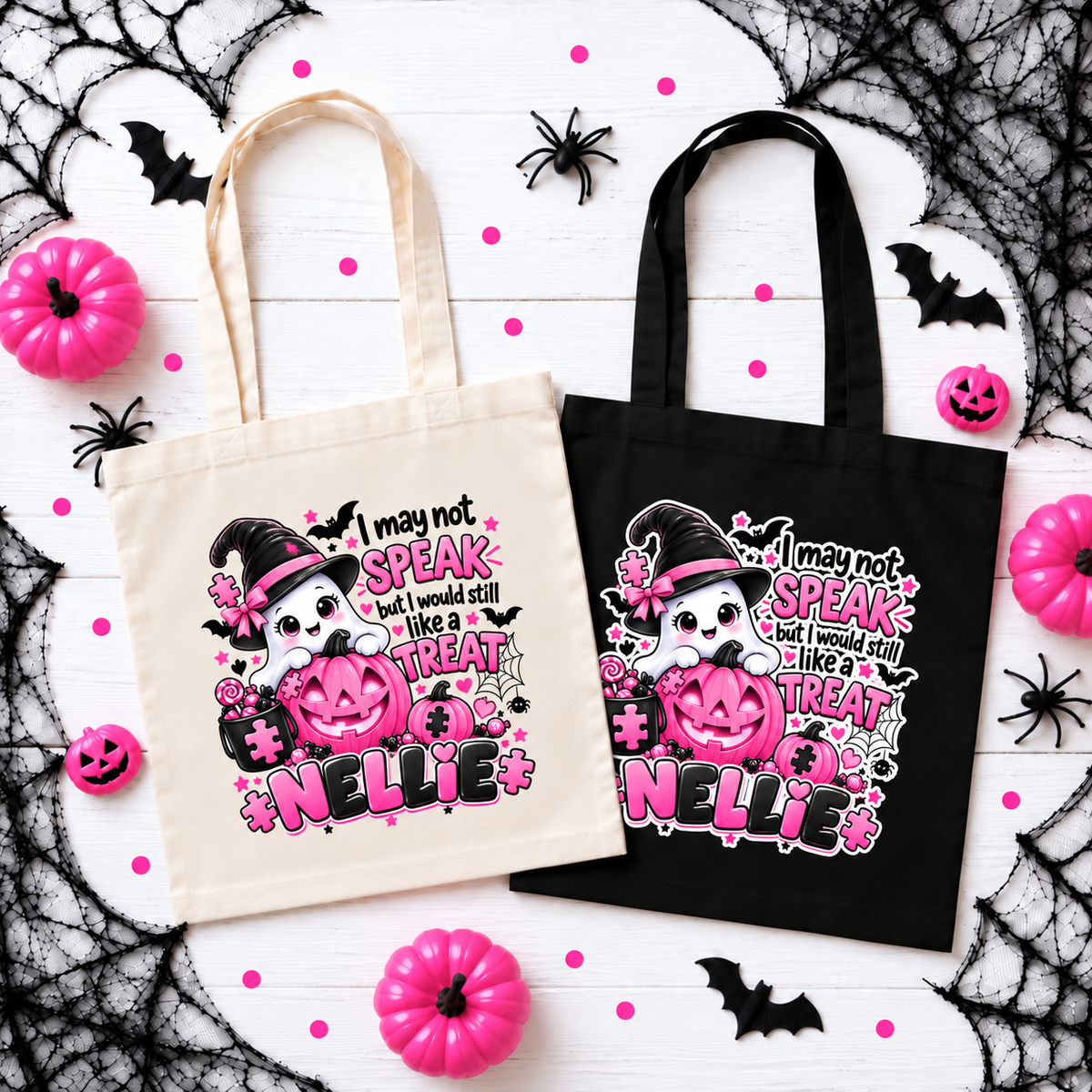 PINK AUTISM TOTE BAGS