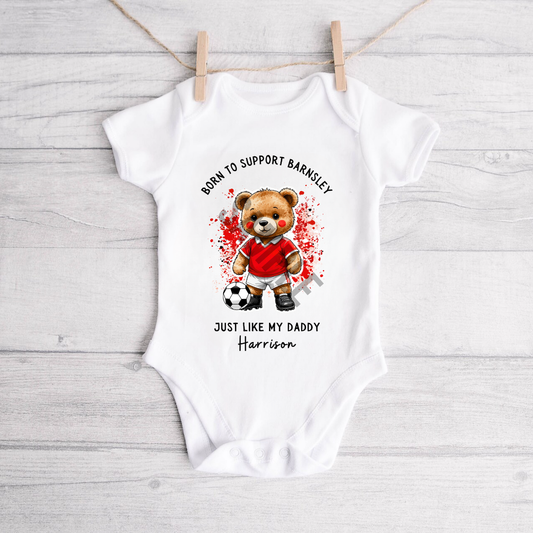 BORN TO SUPPORT BARNSLEY BABY VEST