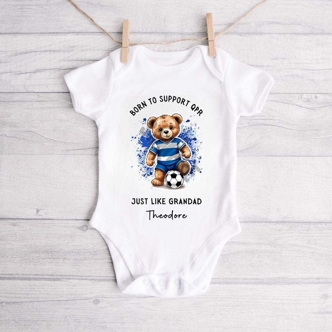 BORN TO SUPPORT QPR BABY VEST