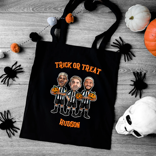 HALLOWEEN FOOTBALL TOTE BAG