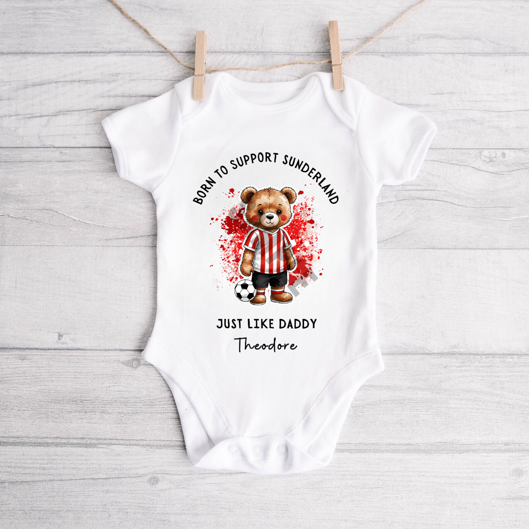 BORN TO SUPPORT SUNDERLAND BABY VEST