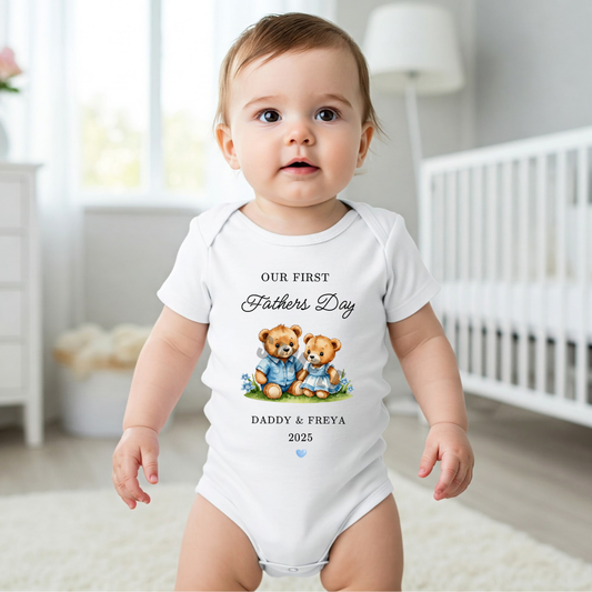 1ST FATHERS DAY BABY VEST