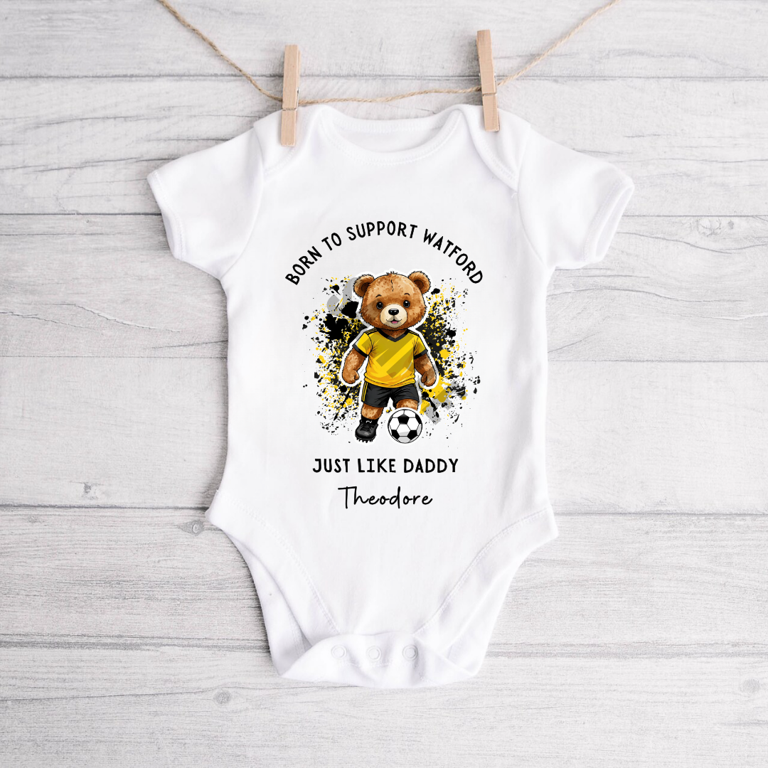 BORN TO SUPPORT WATFORD BABY VEST