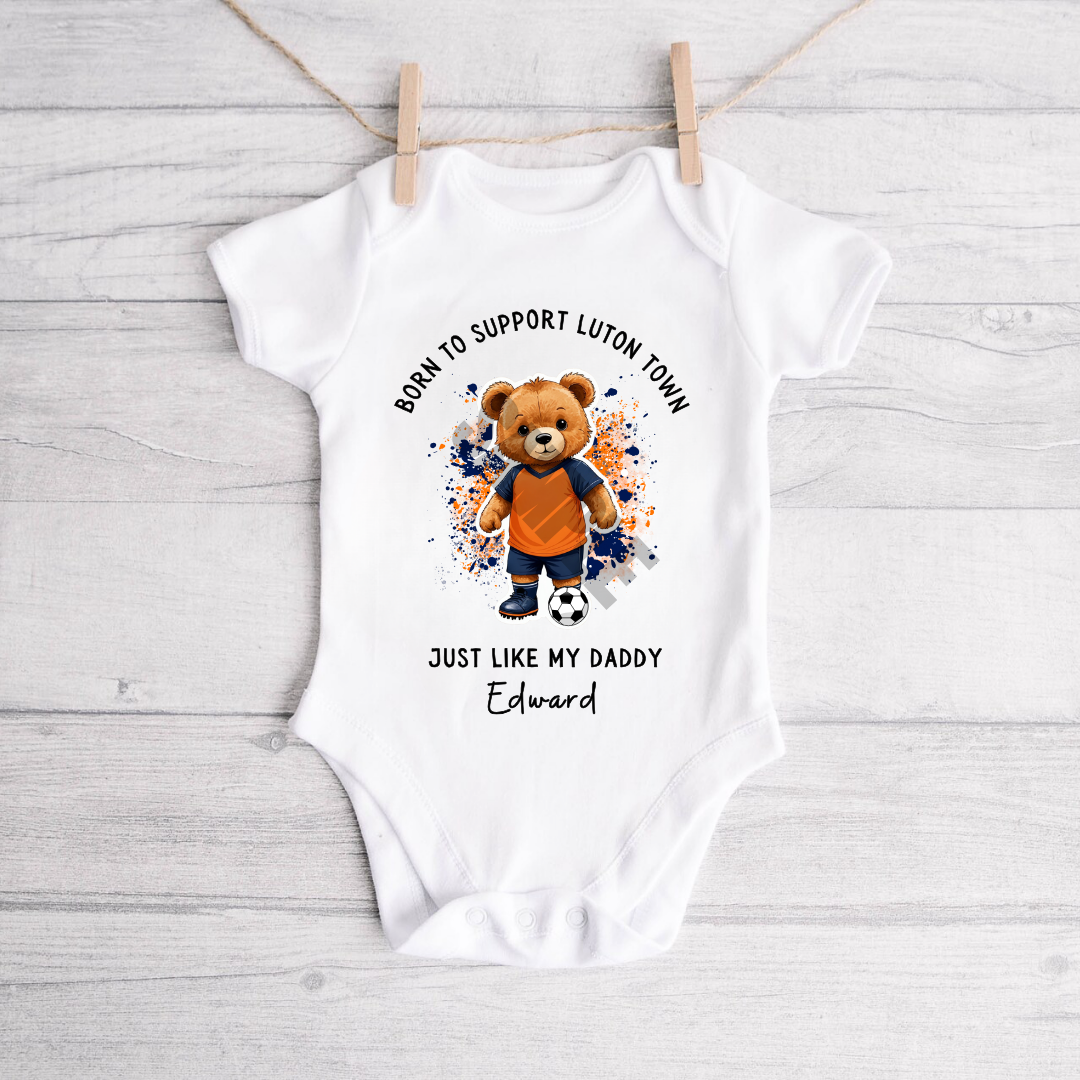 BORN TO SUPPORT LUTON TOWN BABY VEST