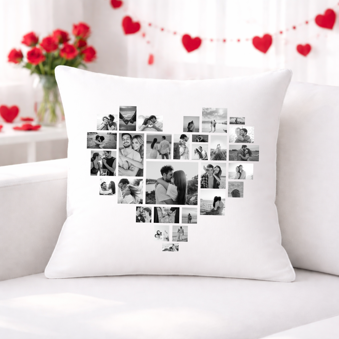 HEART COLLAGE PHOTO CUSHION