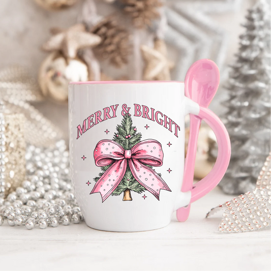 PINK CHRISTMAS MUG & SPOON