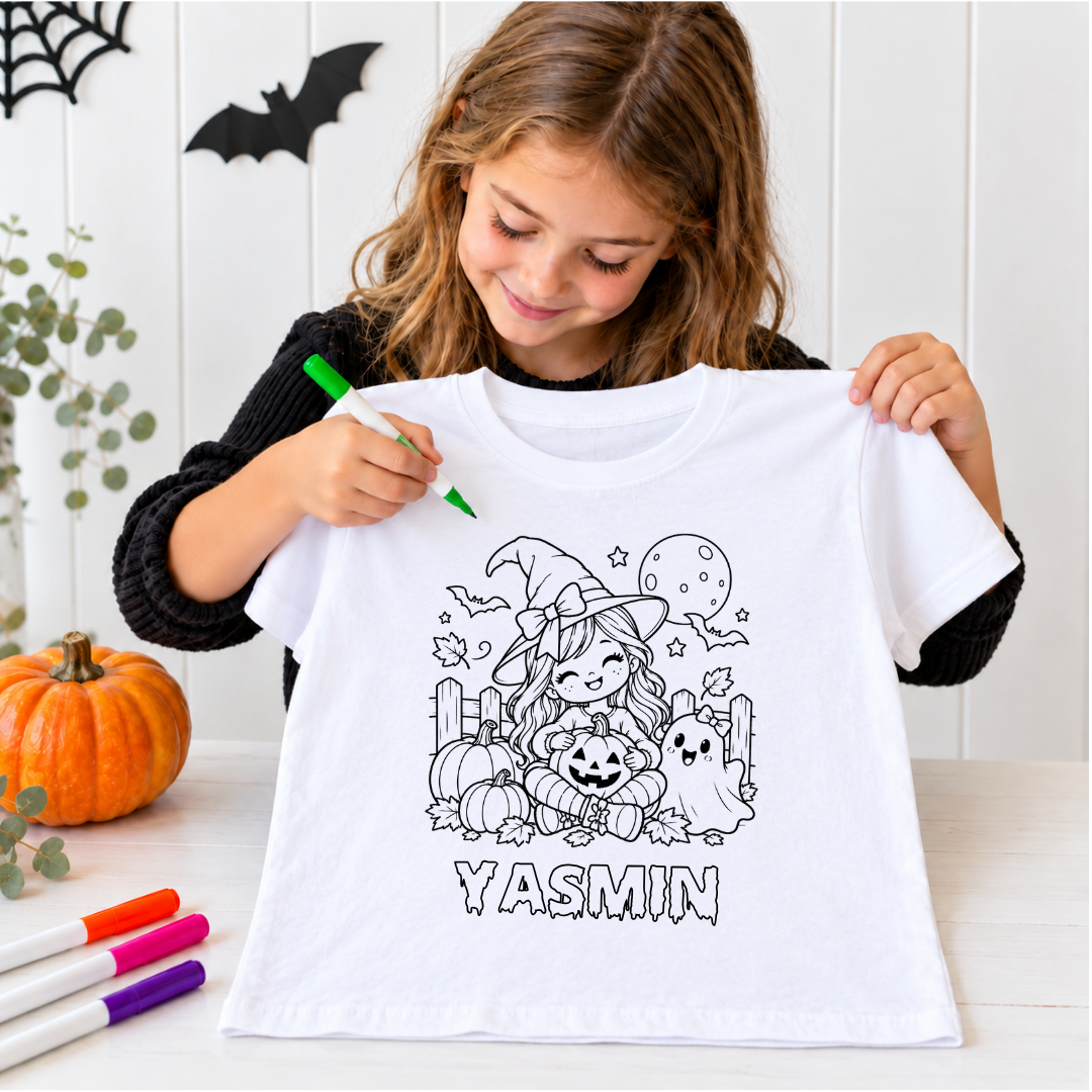 HALLOWEEN COLOURING T-SHIRT
