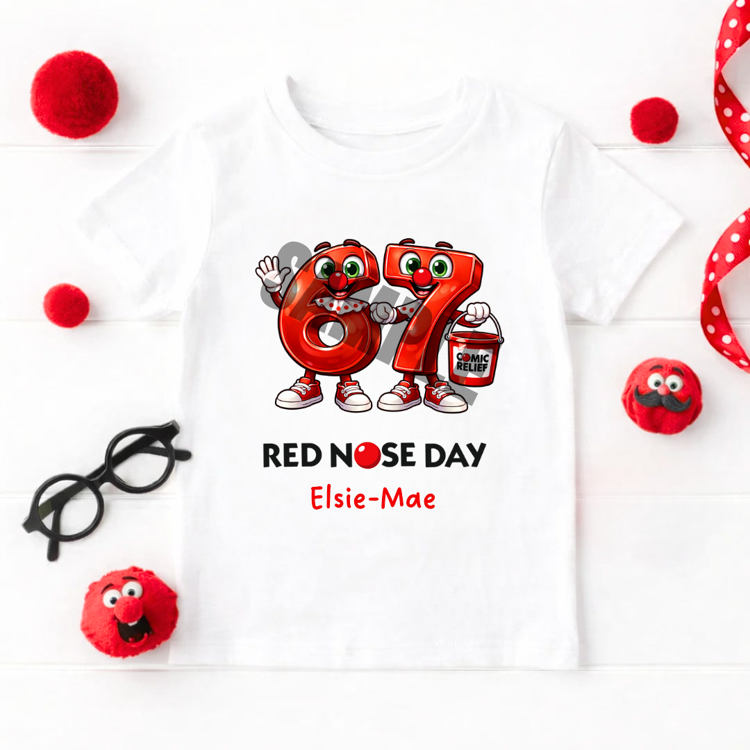 67 RED NOSE DAY T-SHIRT