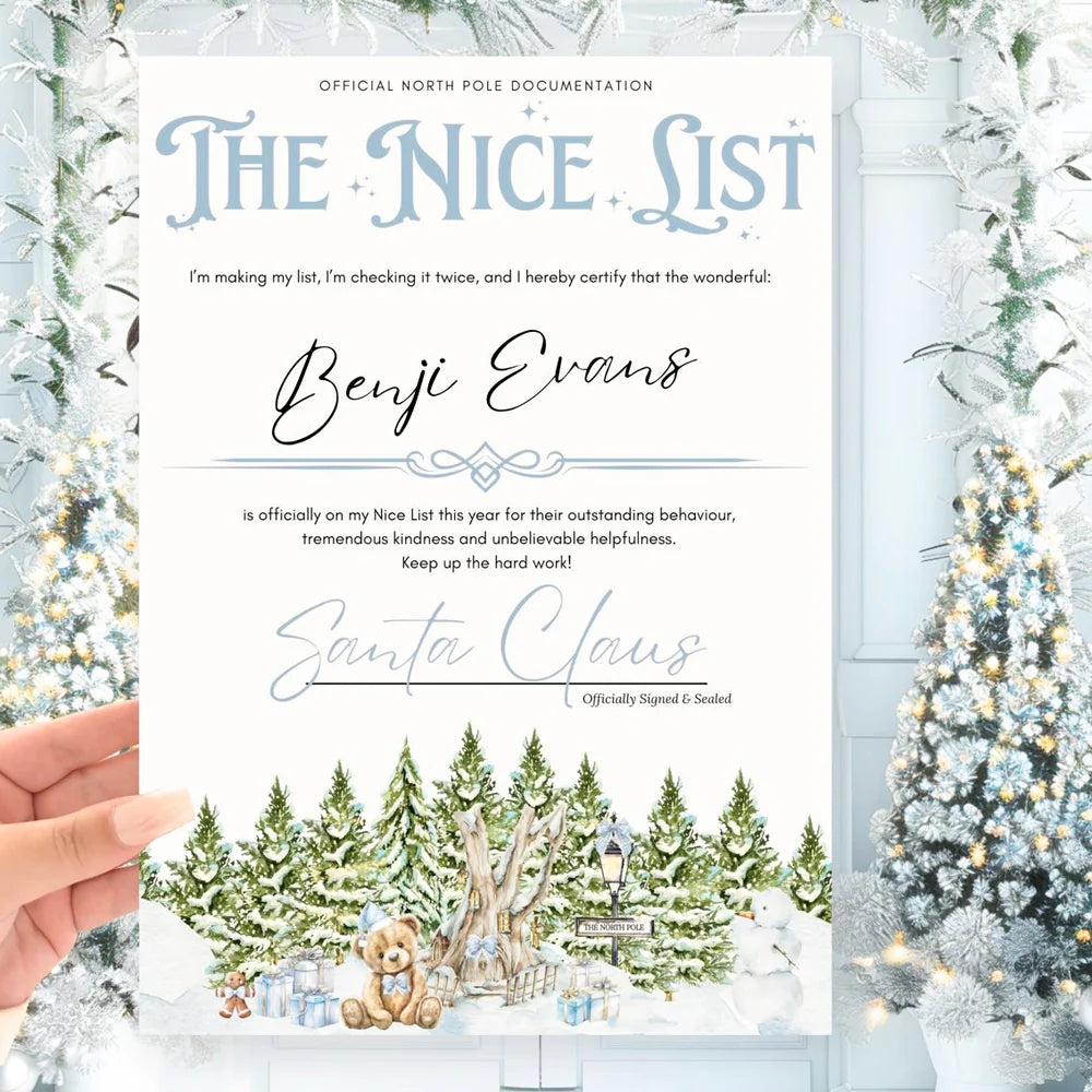 NICE LIST CERTIFICATE