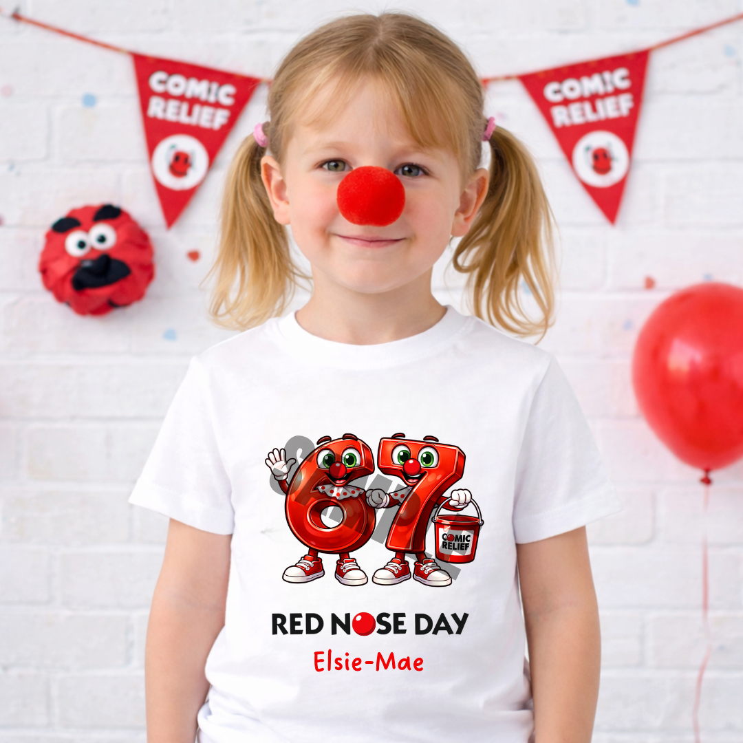 67 RED NOSE DAY T-SHIRT