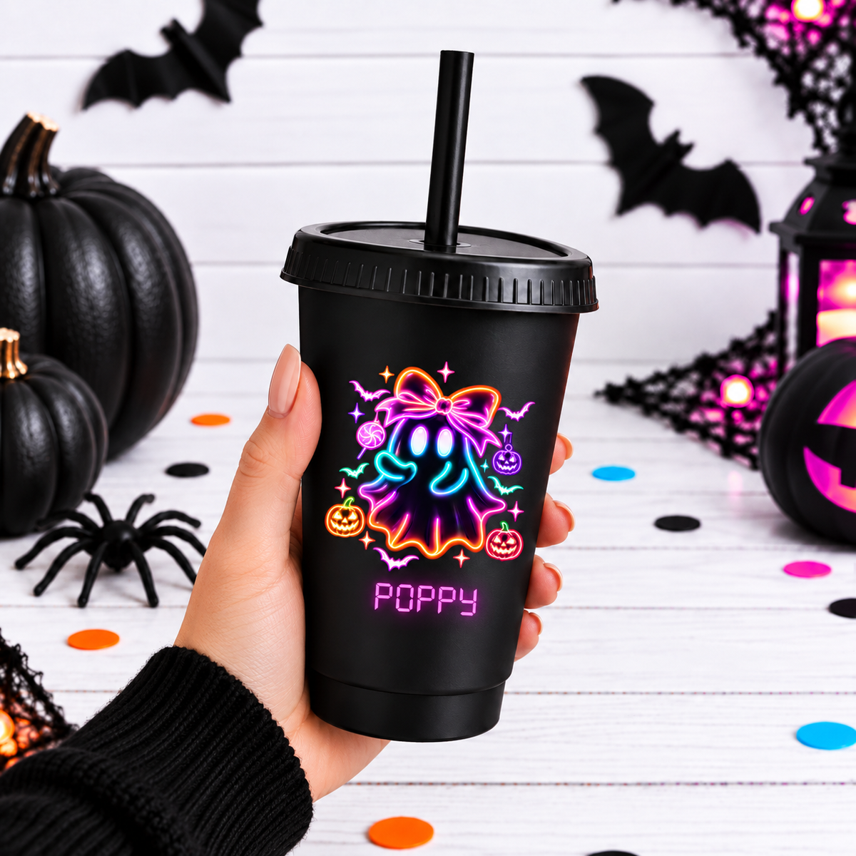 NEON HALLOWEEN CUPS