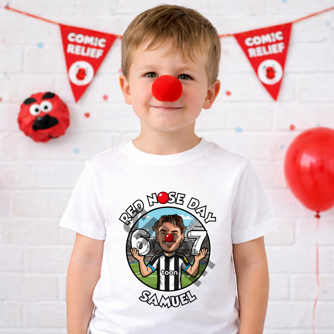 NUFC 67 RED NOSE DAY T-SHIRT