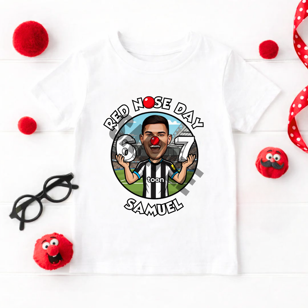 NUFC 67 RED NOSE DAY T-SHIRT
