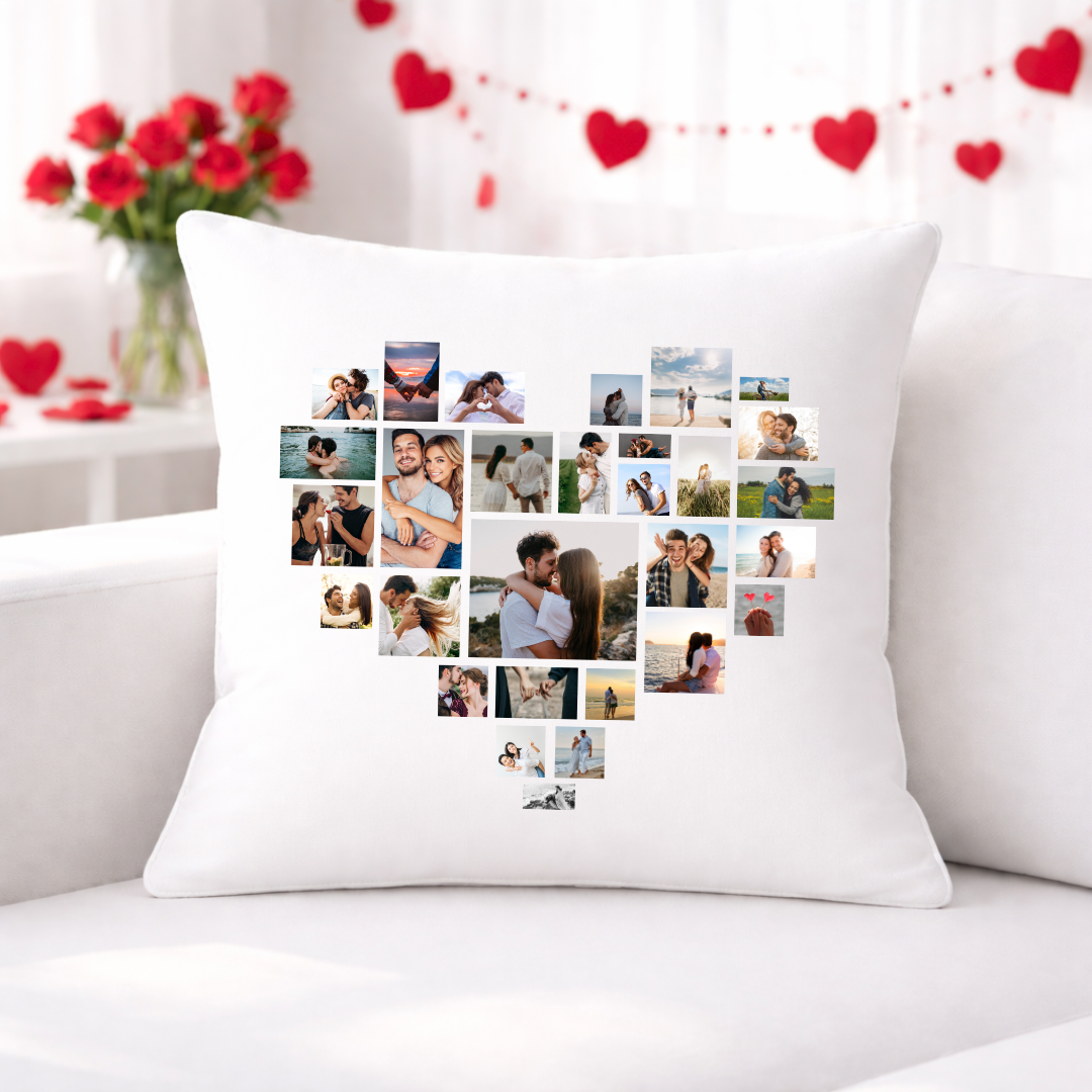 HEART COLLAGE PHOTO CUSHION