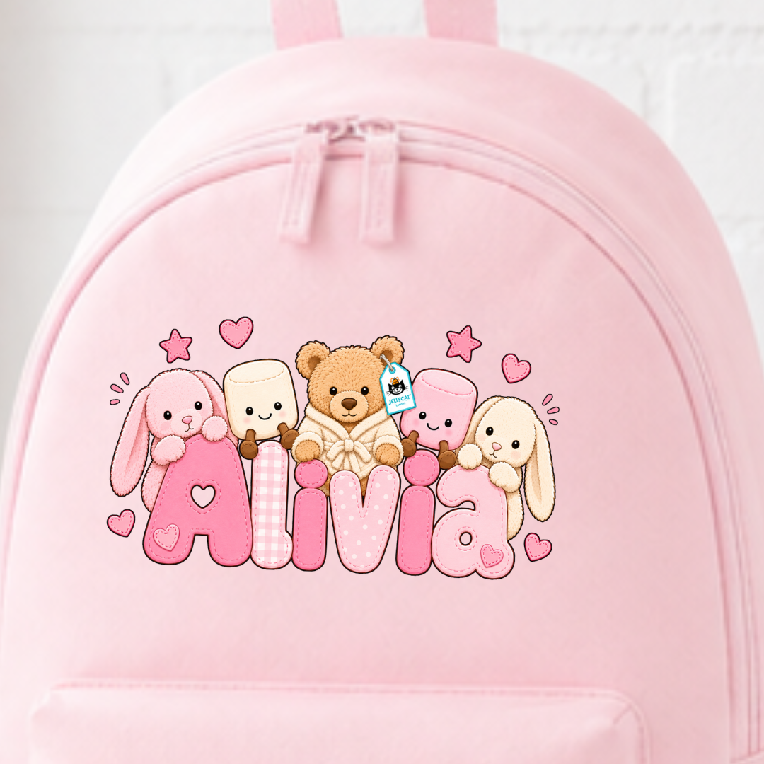 PINK JELLYCAT BACKPACK